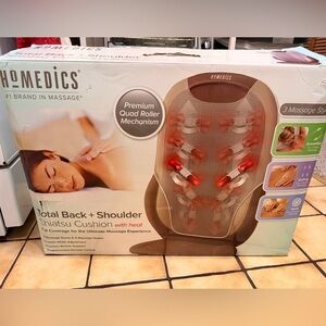 Homedics Shiatsu Massage Cushion with Red Accents